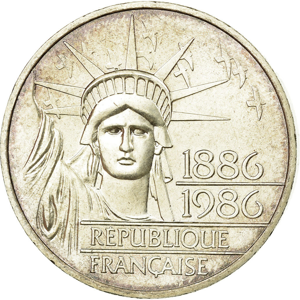 Moeda, França, 100 Francs, 1986, Piéfort, AU(55-58), Prata, KM:P999