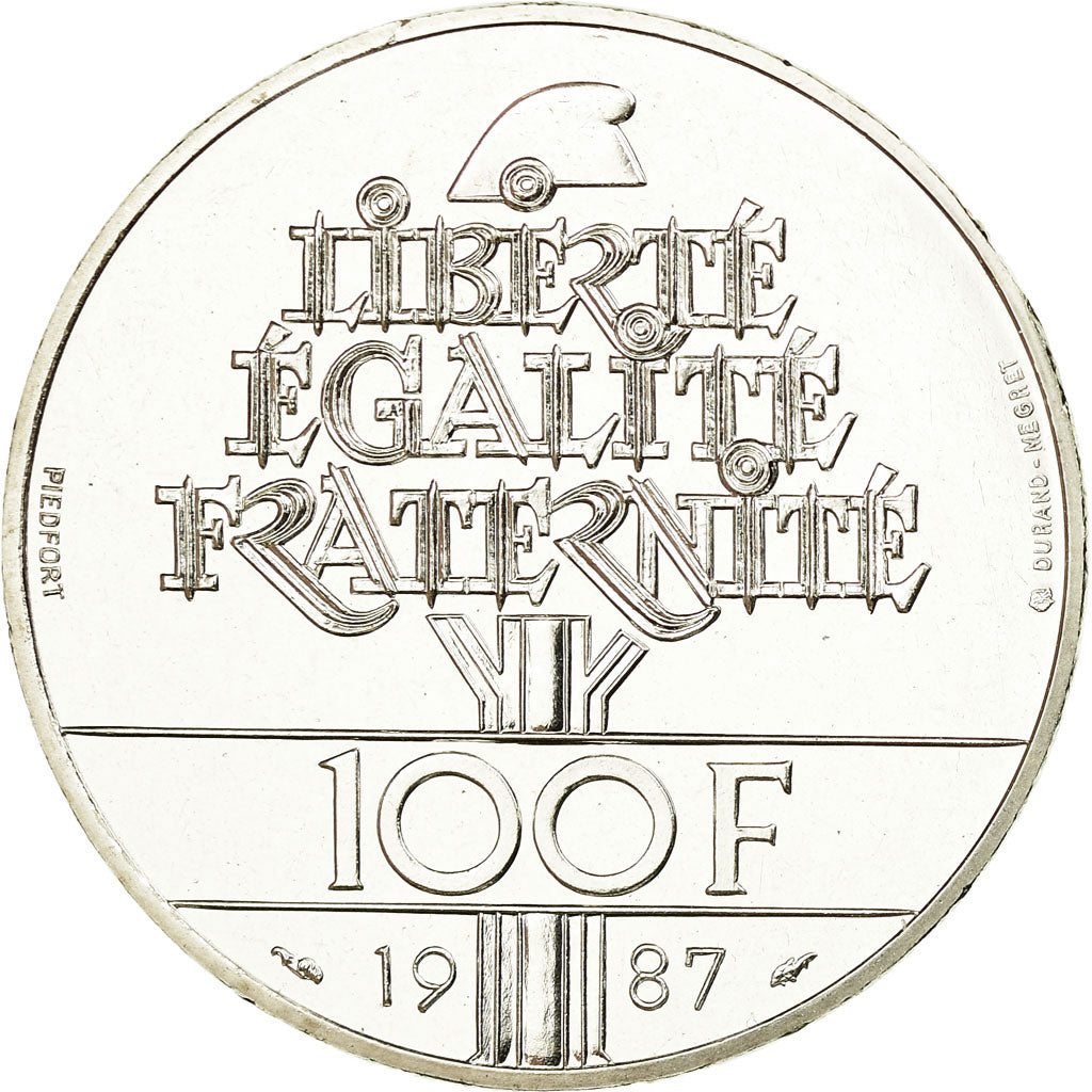 Coin, France, 100 Francs, 1987, Piéfort, MS(65-70), Silver, KM:P991a