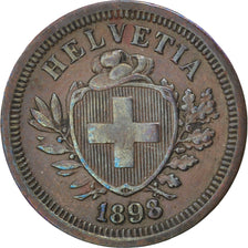 SWITZERLAND, Rappen, 1898, Bern, KM #3.1, AU(50-53), Bronze, 1.46