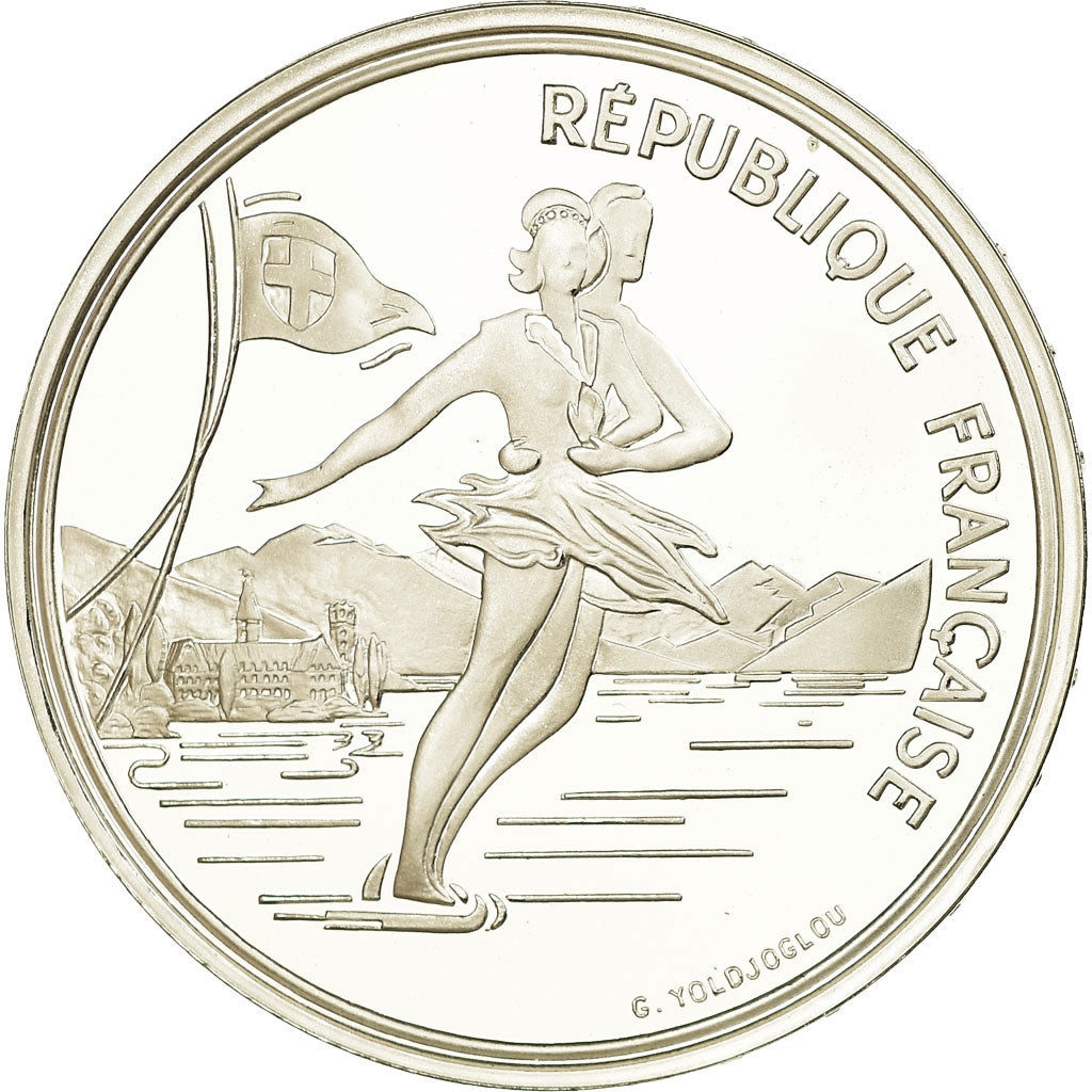 Moneda, Francia, 100 Francs, 1989, BE, FDC, Plata, KM:972