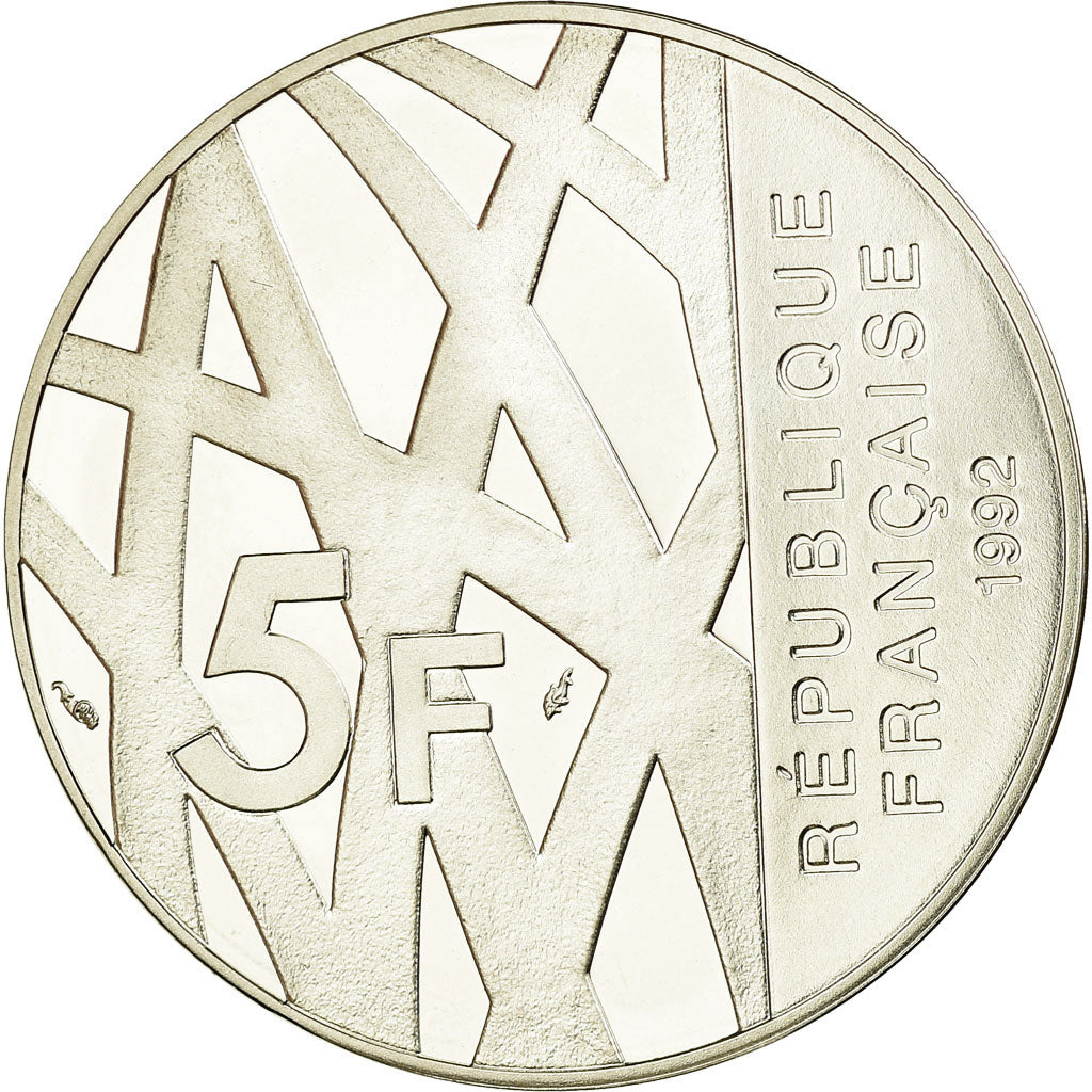 Coin, France, 5 Francs, 1992, Paris, BE, MS(65-70), Silver, KM:1006a