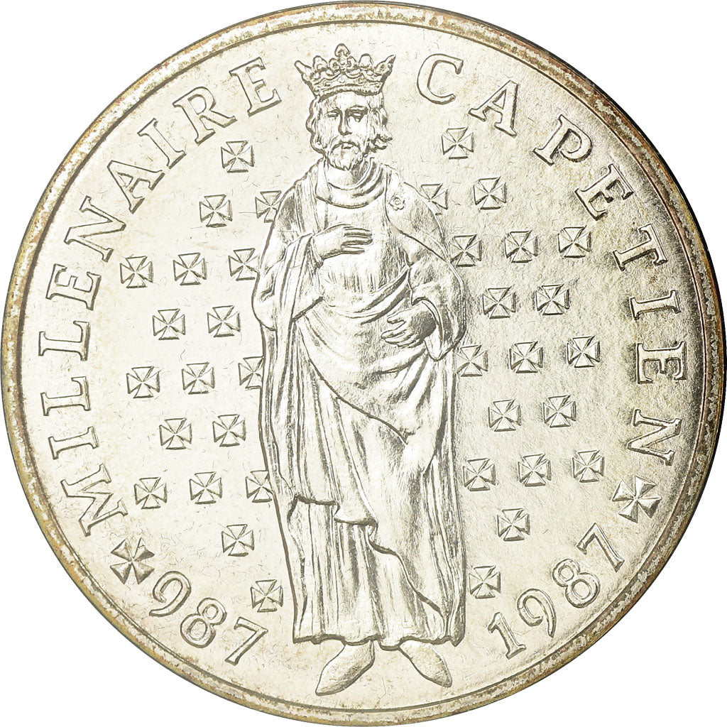 Coin, France, Hugues Capet, 10 Francs, 1987, Paris, BU, MS(65-70), Silver