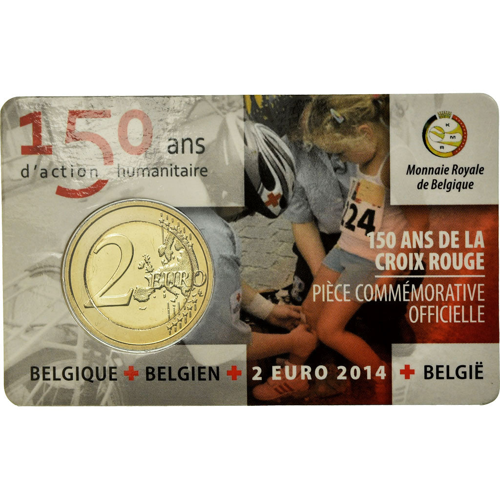 Belgium, 2 Euro, Croix Rouge, 2014, MS(65-70), Bi-Metallic