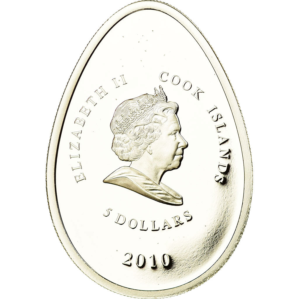 Monnaie, Îles Cook, Elizabeth II, 5 Dollars, 2010, CIT, Proof, FDC, Argent