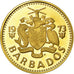 Coin, Barbados, 5 Cents, 1973, Franklin Mint, Proof, AU(55-58), Brass, KM:11