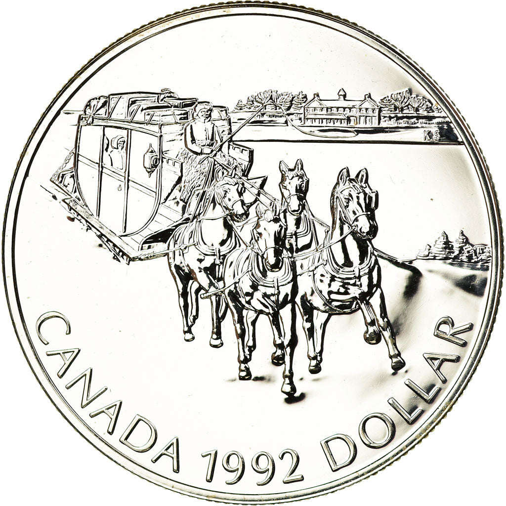 Coin, Canada, Elizabeth II, Dollar, 1992, Royal Canadian Mint, Ottawa, MS(63)