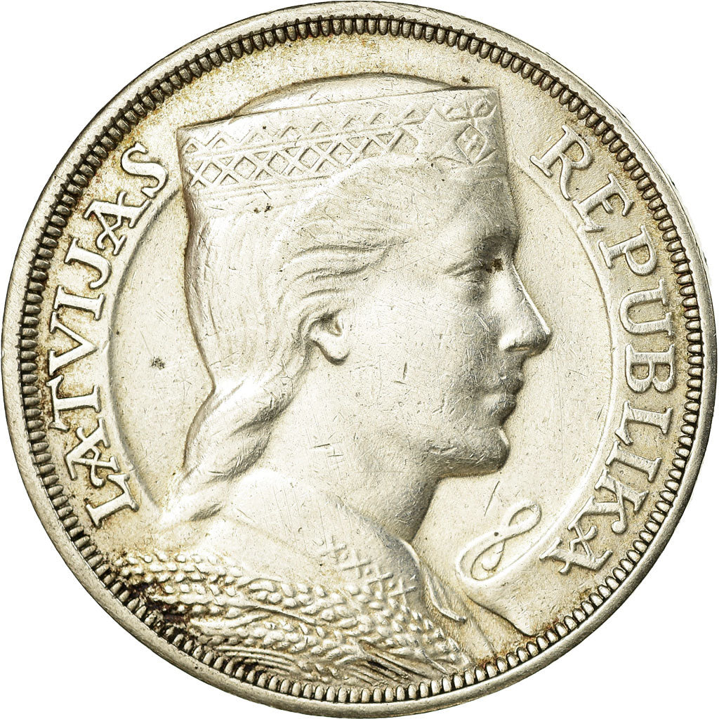 Monnaie, Latvia, 5 Lati, 1931, TTB, Argent, KM:9