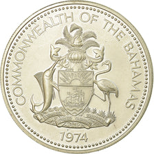 Coin, Bahamas, Elizabeth II, 2 Dollars, 1974, Franklin Mint, U.S.A., Proof