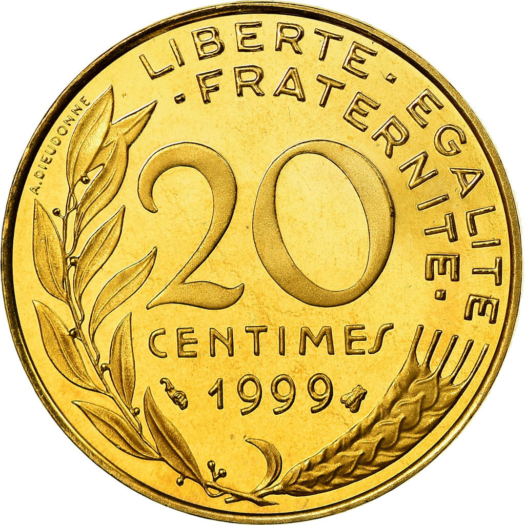 Coin, France, Marianne, 20 Centimes, 1999, Paris, BE, MS(65-70)