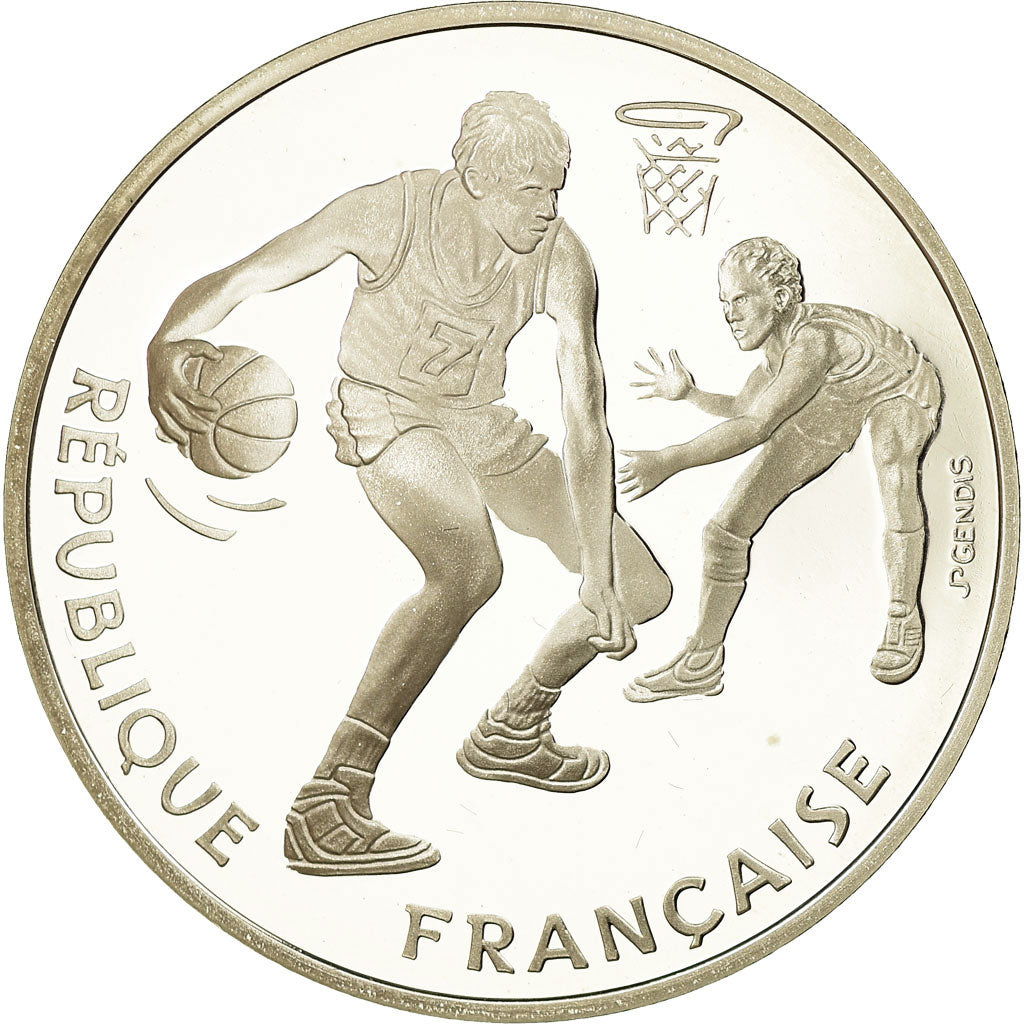 Monnaie, France, Basket-Ball, 100 Francs, 1991, BE, FDC, Argent, Gadoury:C26