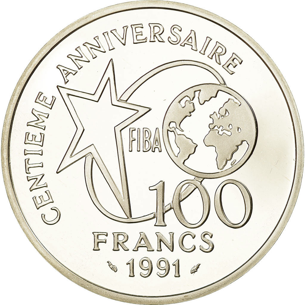 Coin, France, Lancer franc, 100 Francs, 1991, BE, MS(65-70), Silver, KM:992