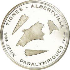 Coin, France, Jeux paralympiques -  Oiseau disloqué, 100 Francs, 1992, BE