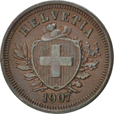 SWITZERLAND, Rappen, 1907, Bern, KM #3.2, AU(50-53), Bronze, 16, 1.44