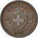 SWITZERLAND, Rappen, 1907, Bern, KM #3.2, AU(50-53), Bronze, 16, 1.44