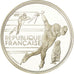 Moneda, Francia, Speed skaters, 100 Francs, 1990, BE, FDC, Plata, KM:980