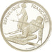 Moneta, Francja, Slalom skiers, 100 Francs, 1990, BE, MS(65-70), Srebro, KM:984