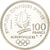 Moneta, Francja, Slalom skiers, 100 Francs, 1990, BE, MS(65-70), Srebro, KM:984