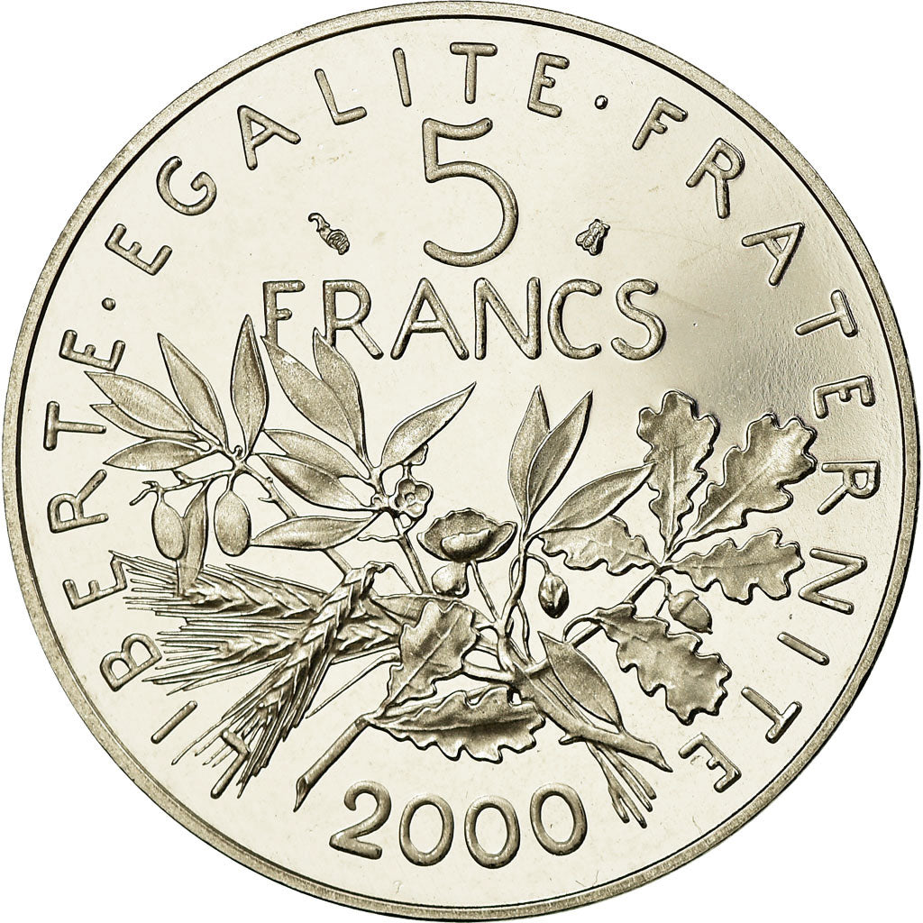 Coin, France, Semeuse, 5 Francs, 2000, Paris, BE, MS(65-70), Nickel Clad