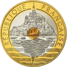 Monnaie, France, Mont Saint Michel, 20 Francs, 2001, Paris, BE, FDC
