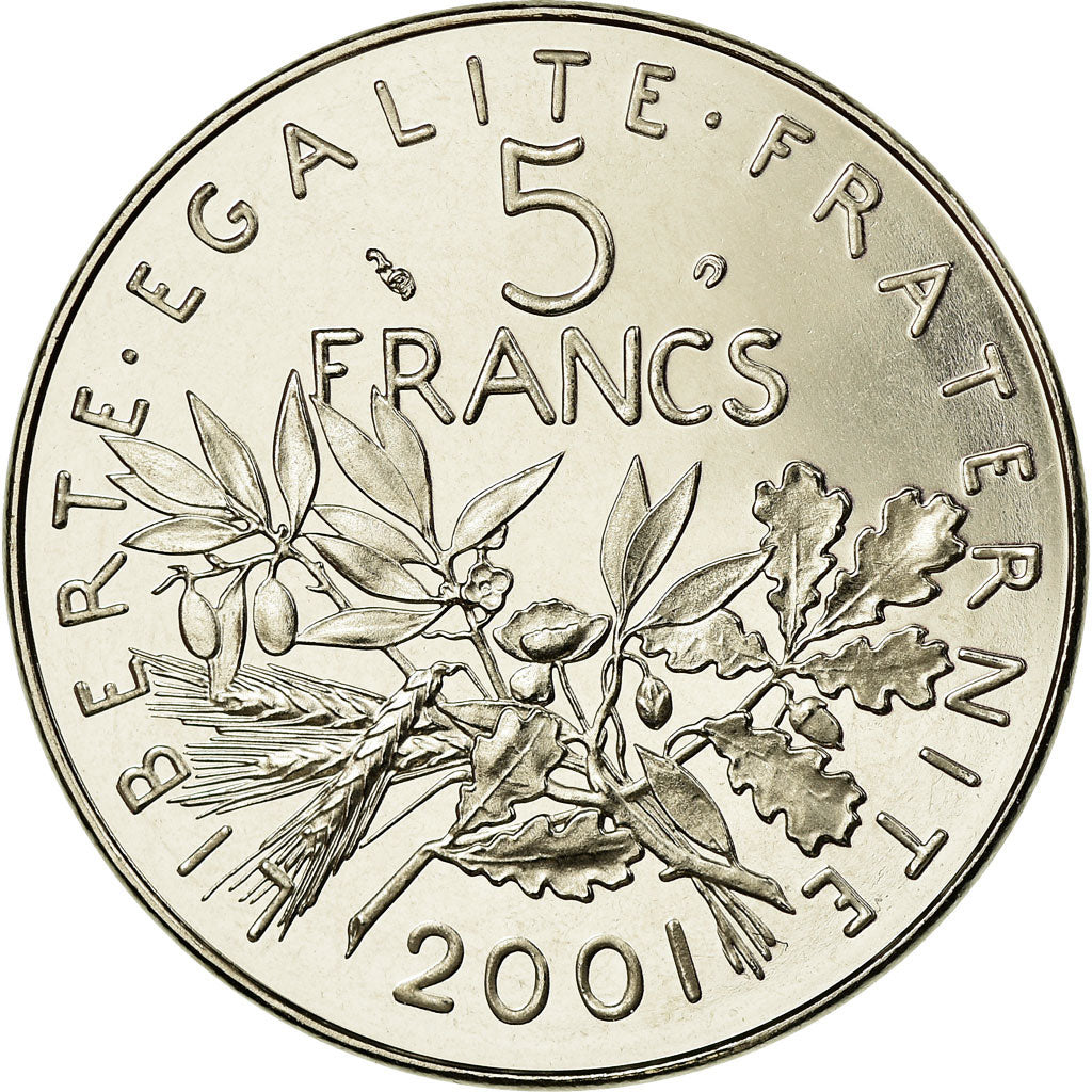 Coin, France, Semeuse, 5 Francs, 2001, Paris, BE, MS(65-70), Nickel Clad