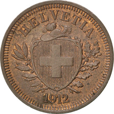 SWITZERLAND, Rappen, 1912, Bern, KM #3.2, AU(55-58), Bronze, 16, 1.47
