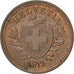 SWITZERLAND, Rappen, 1912, Bern, KM #3.2, AU(55-58), Bronze, 16, 1.47