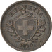SWITZERLAND, Rappen, 1914, Bern, KM #3.2, AU(50-53), Bronze, 16, 1.46