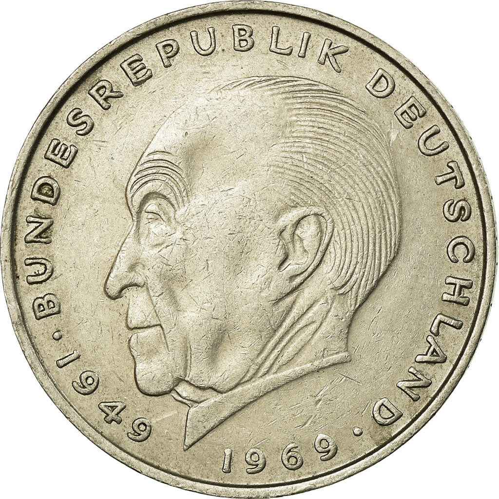 Munten, Federale Duitse Republiek, 2 Mark, 1970, Munich, ZF, Copper-Nickel Clad
