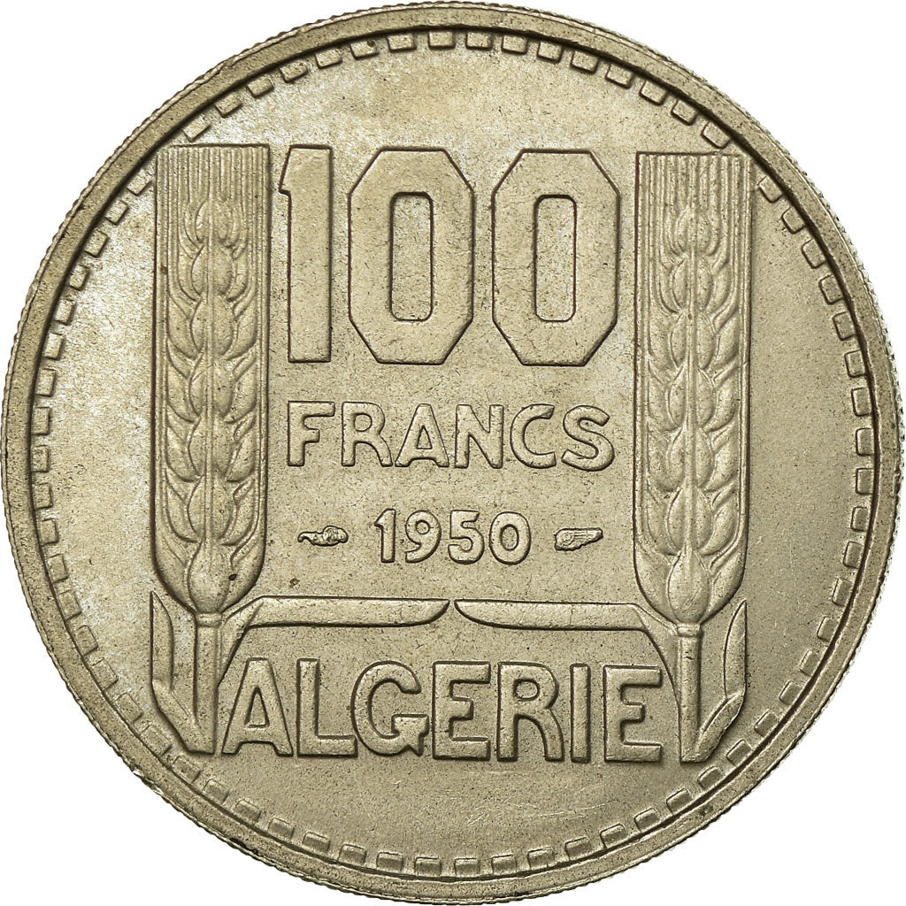 Coin, Algeria, 100 Francs, 1950, Paris, AU(55-58), Copper-nickel, KM:93