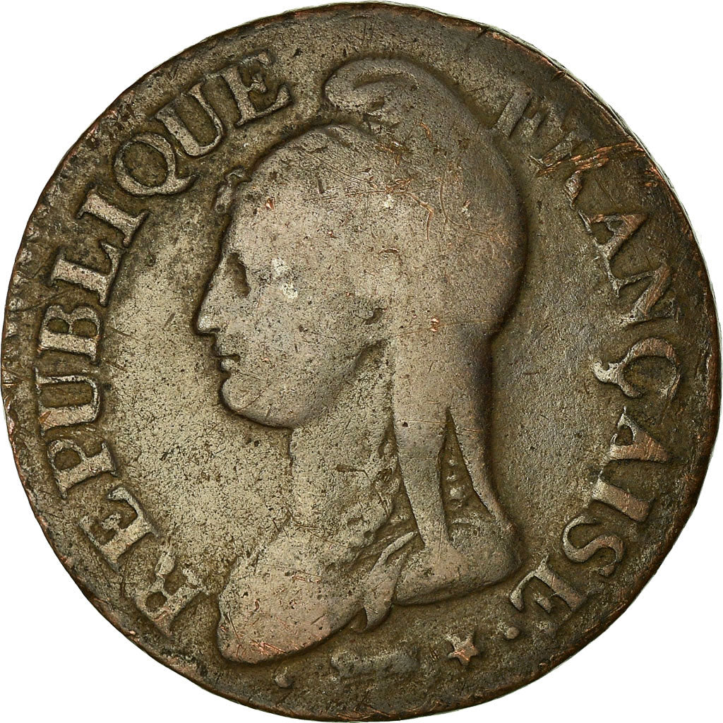 Coin, France, Dupré, 5 Centimes, AN 7, Paris, VF(30-35), Bronze, KM:640.1