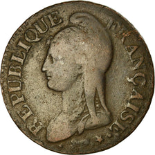 Coin, France, Dupré, 5 Centimes, AN 7, Paris, VF(30-35), Bronze, KM:640.1