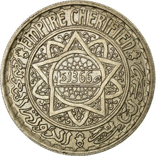 Coin, Morocco, Mohammed V, 10 Francs, 1366, Paris, EF(40-45), Copper-nickel