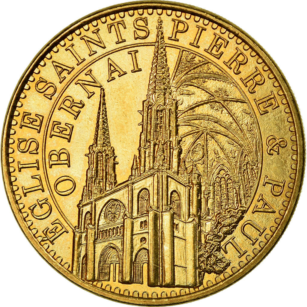 France, Token, Touristic token, Alsace - Obernai - Eglise Saints Pierre et Paul
