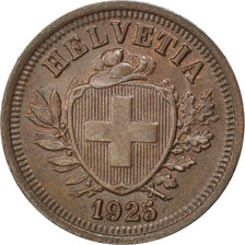 SWITZERLAND, Rappen, 1925, Bern, KM #3.2, AU(55-58), Bronze, 16, 1.47