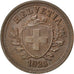 SWITZERLAND, Rappen, 1925, Bern, KM #3.2, AU(55-58), Bronze, 16, 1.47