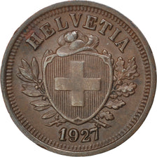 SWITZERLAND, Rappen, 1927, Bern, KM #3.2, EF(40-45), Bronze, 16, 1.51