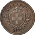 SWITZERLAND, Rappen, 1927, Bern, KM #3.2, EF(40-45), Bronze, 16, 1.51