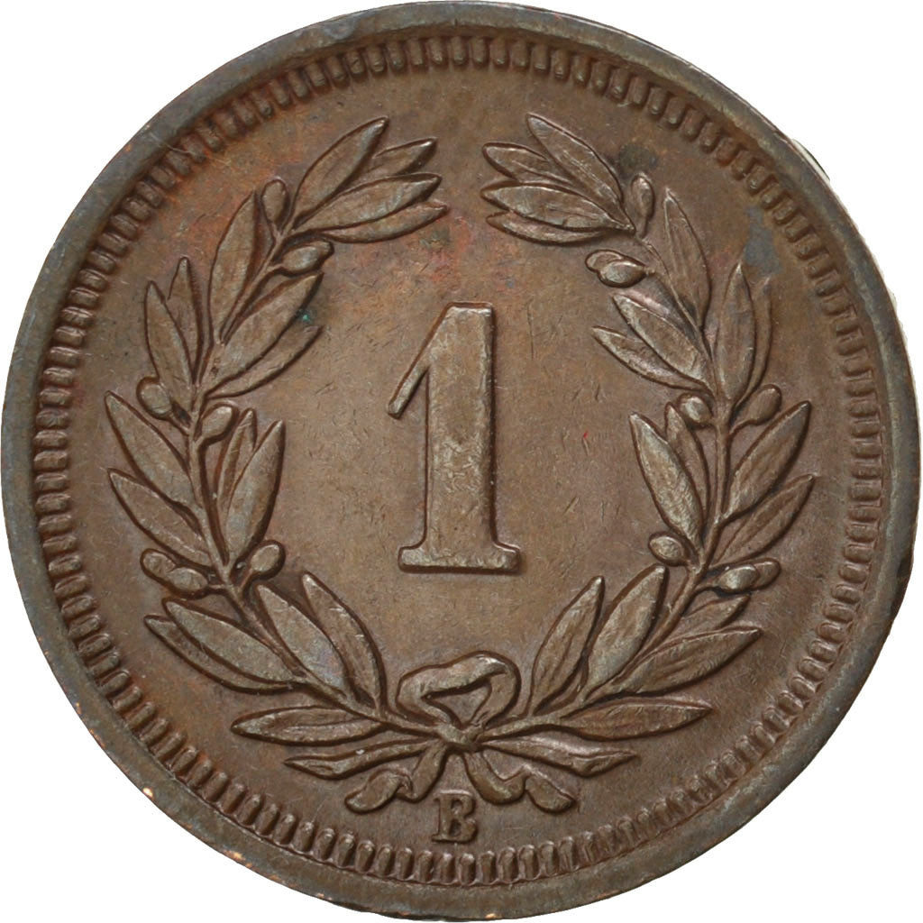 SWITZERLAND, Rappen, 1927, Bern, KM #3.2, EF(40-45), Bronze, 16, 1.51
