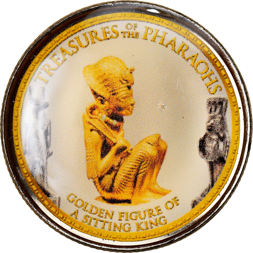 Moeda, Egito, Pharaons, Golden Figure of a Sitting King, Pound, 2010/AH1431