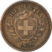 SWITZERLAND, Rappen, 1929, Bern, KM #3.2, EF(40-45), Bronze, 16, 1.52