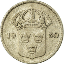 Coin, Sweden, Gustaf V, 10 Öre, 1930, EF(40-45), Silver, KM:780