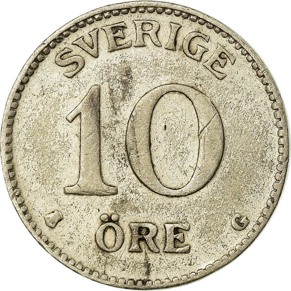 Coin, Sweden, Gustaf V, 10 Öre, 1930, EF(40-45), Silver, KM:780