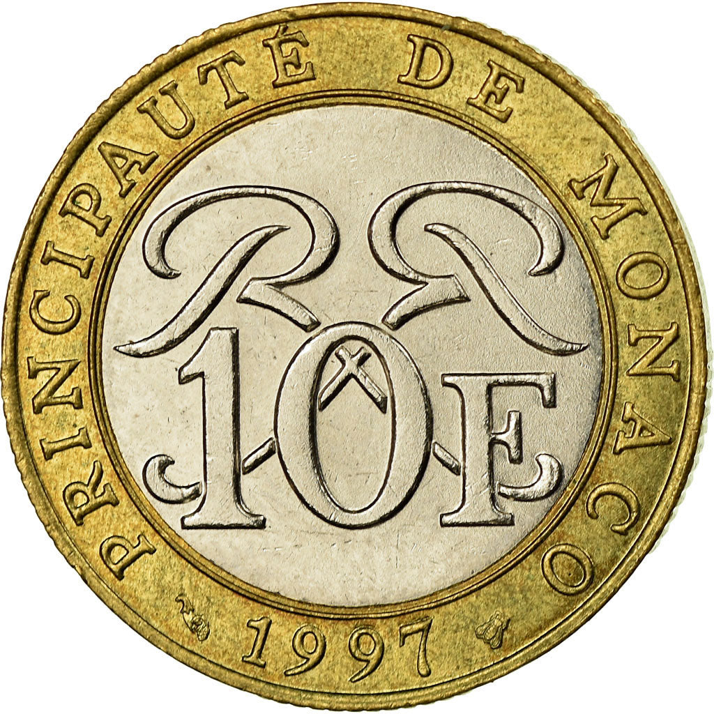Monnaie, Monaco, Rainier III, 10 Francs, 1991, TTB, Bi-Metallic, Gadoury:MC160