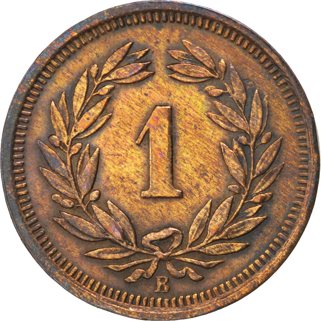 SWITZERLAND, Rappen, 1931, Bern, KM #3.2, EF(40-45), Bronze, 16, 1.48