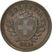 SWITZERLAND, Rappen, 1932, Bern, KM #3.2, AU(50-53), Bronze, 16, 1.49