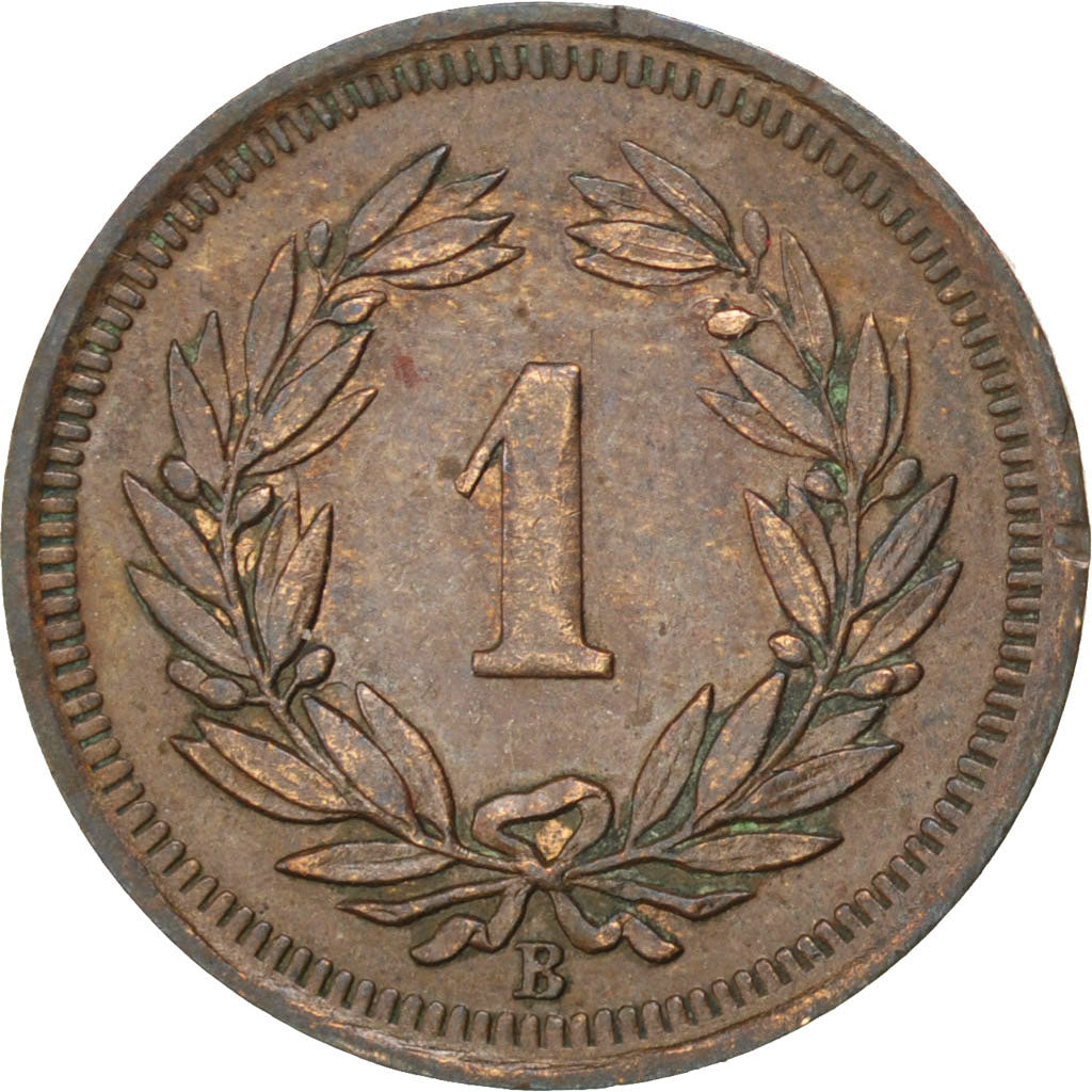 SWITZERLAND, Rappen, 1932, Bern, KM #3.2, AU(50-53), Bronze, 16, 1.49
