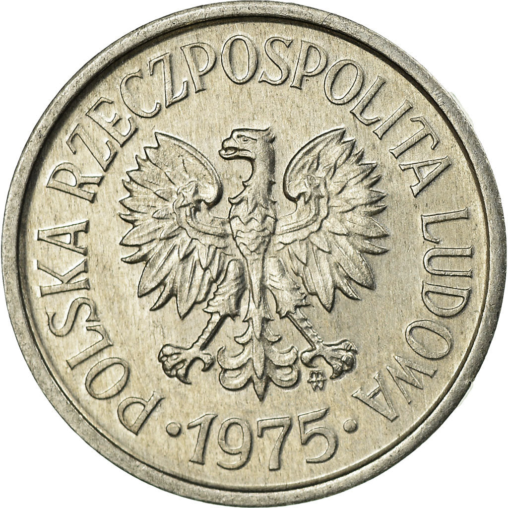 Coin, Poland, 20 Groszy, 1975, Warsaw, AU(55-58), Aluminum, KM:A47