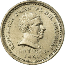 Monnaie, Uruguay, 25 Centesimos, 1960, Santiago, SUP, Copper-nickel, KM:40