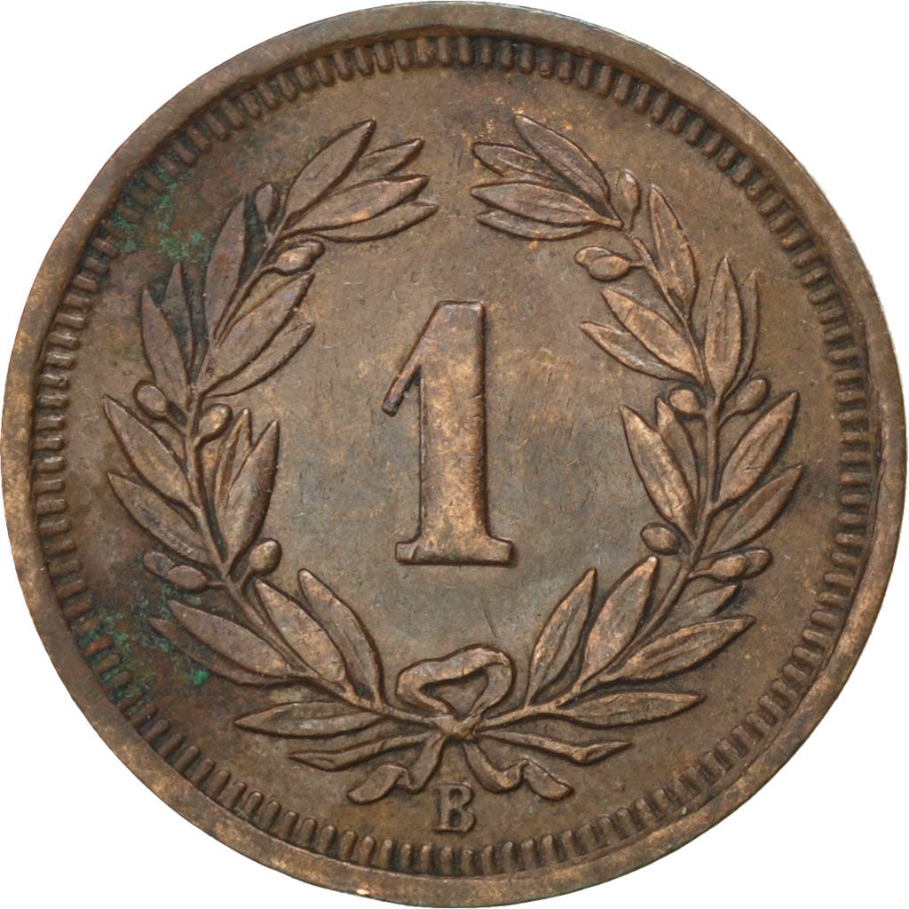 SWITZERLAND, Rappen, 1936, Bern, KM #3.2, EF(40-45), Bronze, 16, 1.50