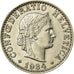Coin, Switzerland, 20 Rappen, 1934, Bern, AU(55-58), Nickel, KM:29